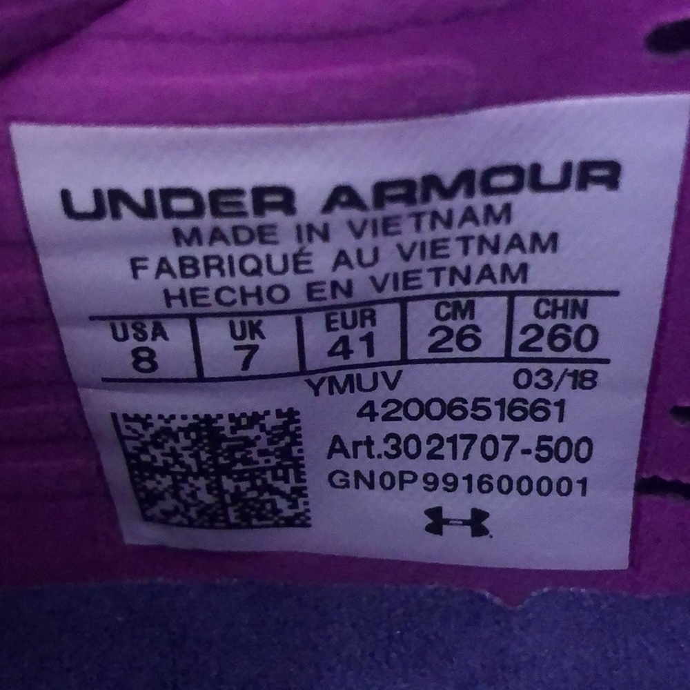 Under Armour Mens Curry 4 Low PE Purple Gold Unreleased Sample - Picture 9 of 9